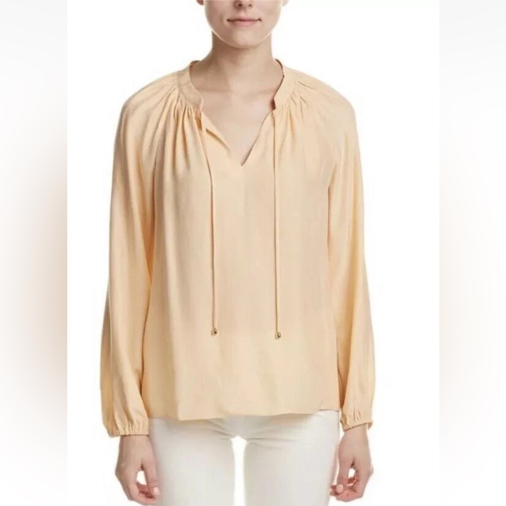 Alice & Trixie silk tan blouse S
